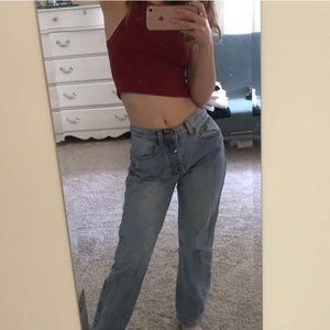 J Galt High-Waisted Mom Jeans
